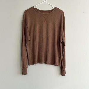 Long sleeve brown top